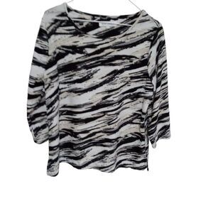 Emily Daniels  Sleeve Pullover Top Women's Size PL Multicolor